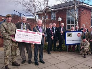 The Rotary Club of Ripon Rowels presenting a cheque for £12,500