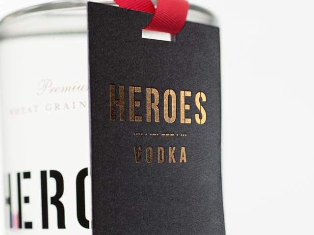 Heroes Vodka Label