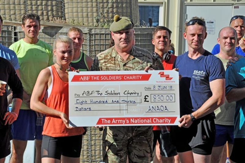 Troops in Afghanistan raise $830 for our charity